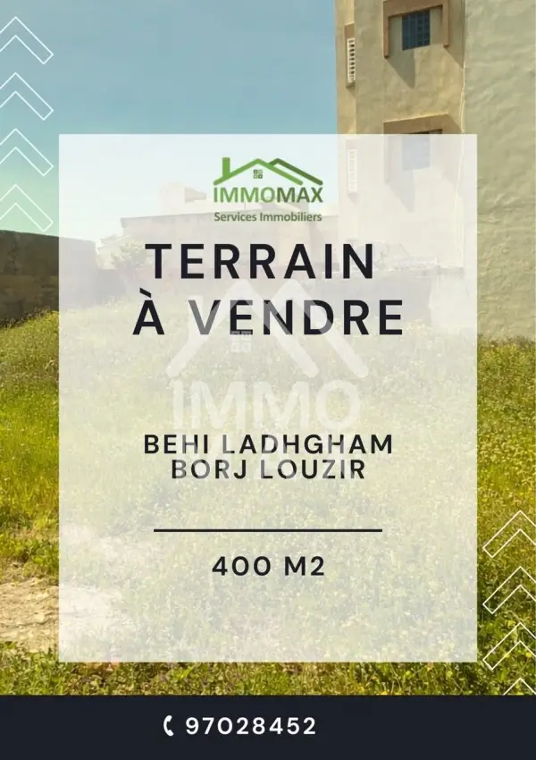 À VENDRE – Terrain à Borj Louzir
